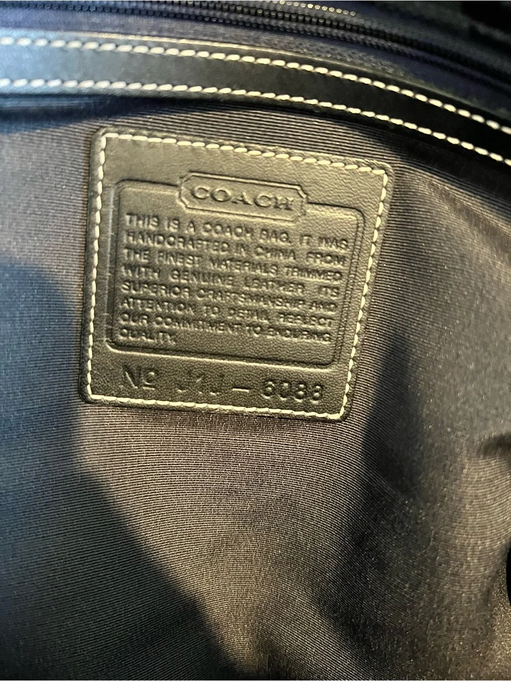 Coach Black Signature Canvas Bag 16”